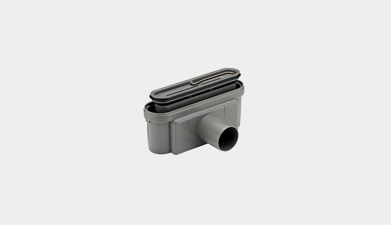 1411 Utloppshus Ø50 sida med vattenlås (H 86 mm)
