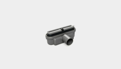 Udløbshus Ø50 mm vandret inkl. vandlås (H 69 mm)
